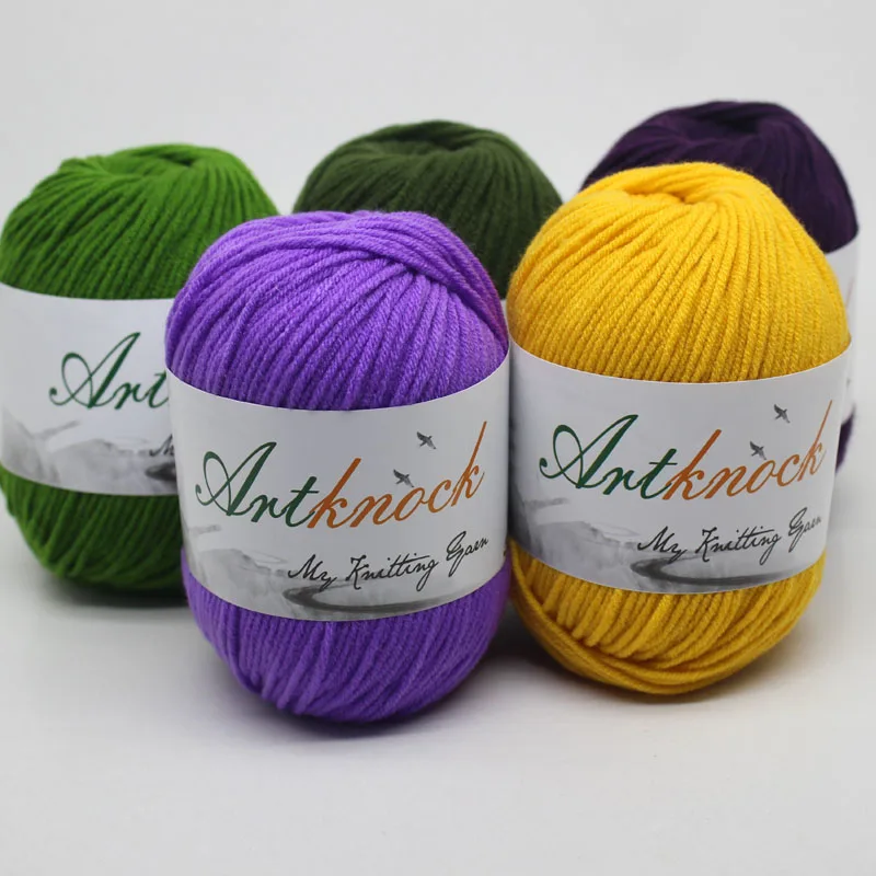 50 г новейшая молочная хлопчатобумажная смешанная пряжа ручное вязание сделай