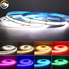 Лента светодиодная с регулируемой яркостью, 5 м, 12 В, 24 В, 5 мм, 8 мм, 10 мм