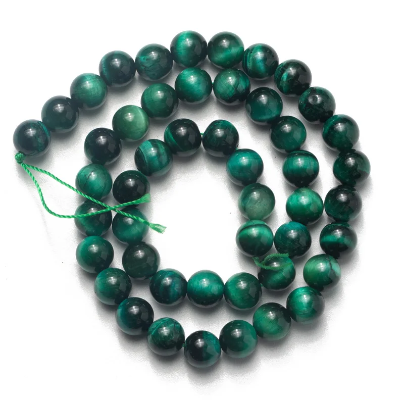 Оптовая продажа бусины из натурального зеленого тигрового глаза круглые