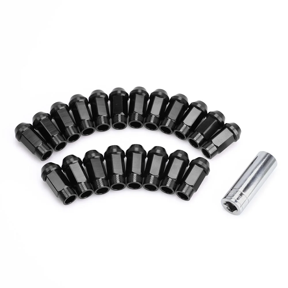 20pcs7075-T6 Алюминий M14X1.5 M12X1.5 M12X1.25 гоночное автомобильное колесо гайки с коническим отверстием производства конический вкладыш колесные гайки