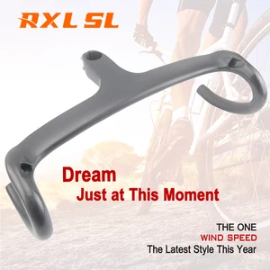 Встроенный руль из углеродного волокна для дорожного велосипеда, черный руль UD, матовый руль с стержнем 400420440 мм