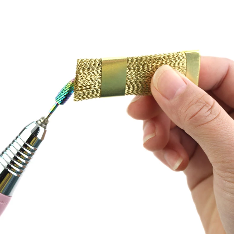 1 шт. щетка для чистки сверла ногтей Золотая портативная электрические