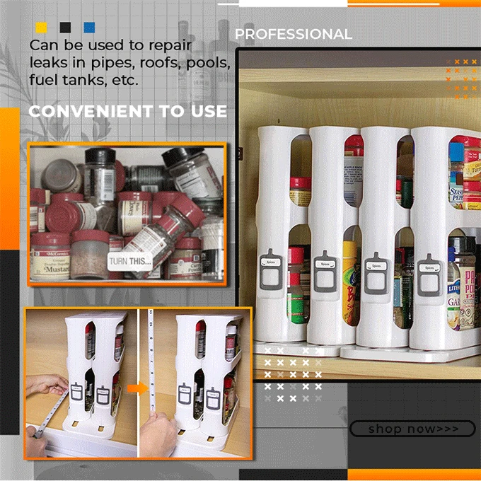 Мульти Функция стеллаж для хранения инструментов двойной Слои вращающийся дом