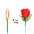 Волшебный огонь факел-роза, волшебный огонь, фокусы с появляющимся цветком, профессиональный реквизит для фокусника