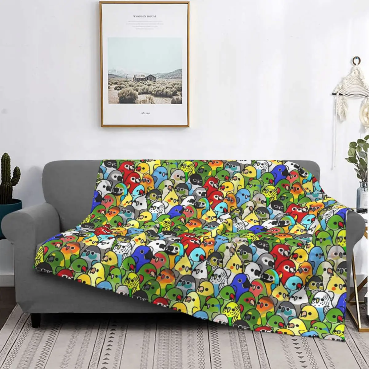 

Too Many Birds Bird Squad Classic Blanket Bedspread Bed Plaid Muslin Sofa Cover Bedspread 150 Summer Bedspread