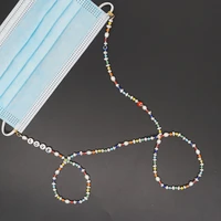 color rice beads multifunctional mask chain anti skid glasse chain natural freshwater pearl letter necklace female bead bracelet