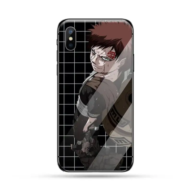

Anime NARUTO Gaara Phone Case Tempered glass For iphone 5C 6 6S 7 8 plus X XS XR 11 PRO MAX
