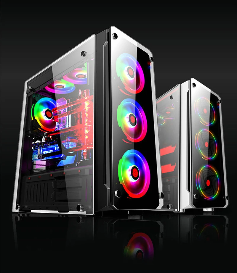 452*208*495 мм E-ATX diy игровой компьютер PC чехол боковая прозрачная стеклянная панель водяное охлаждение настольный корпус основной рамы