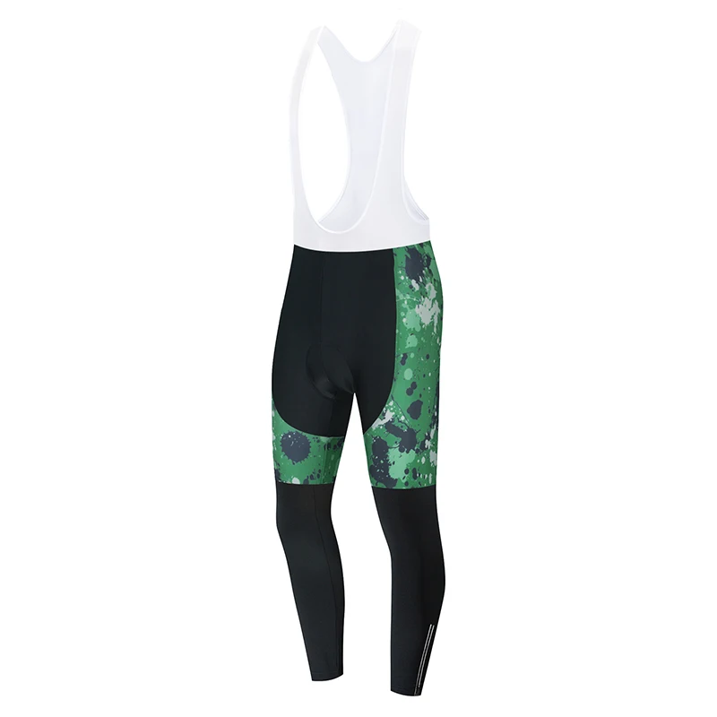 Велосипедный костюм с спортивным рисунком мужские зеленые гелевые дышащие