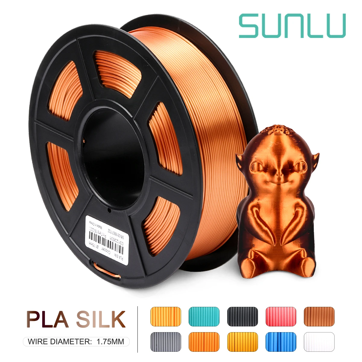 PLA шелковые нити меди 1 кг 2 фунтов 75 мм за рулон 3D принтеры DIY для печати заправки