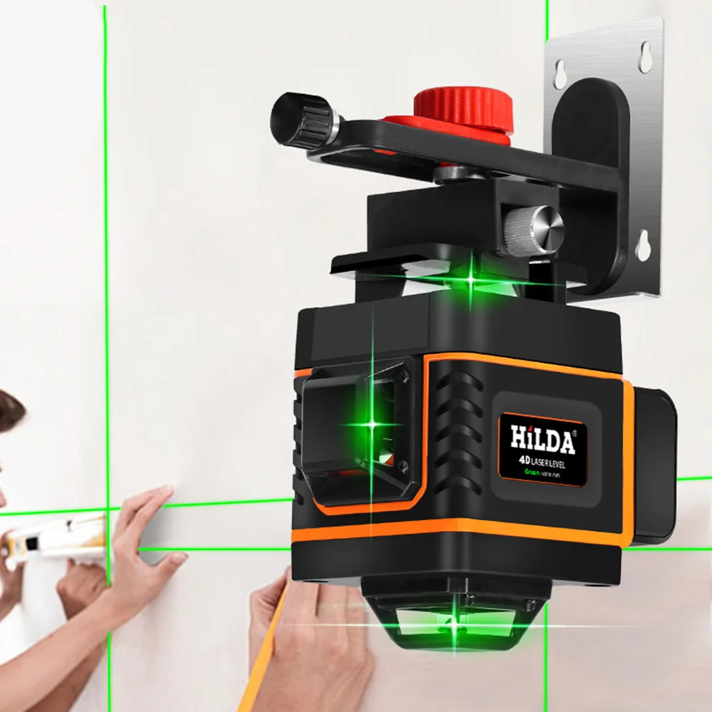 

1Set 16 Lines 4D Infrared Ray Level Self-Leveling 360 Degree Horizontal and Vertical Cross High Accuracy Green Light Level