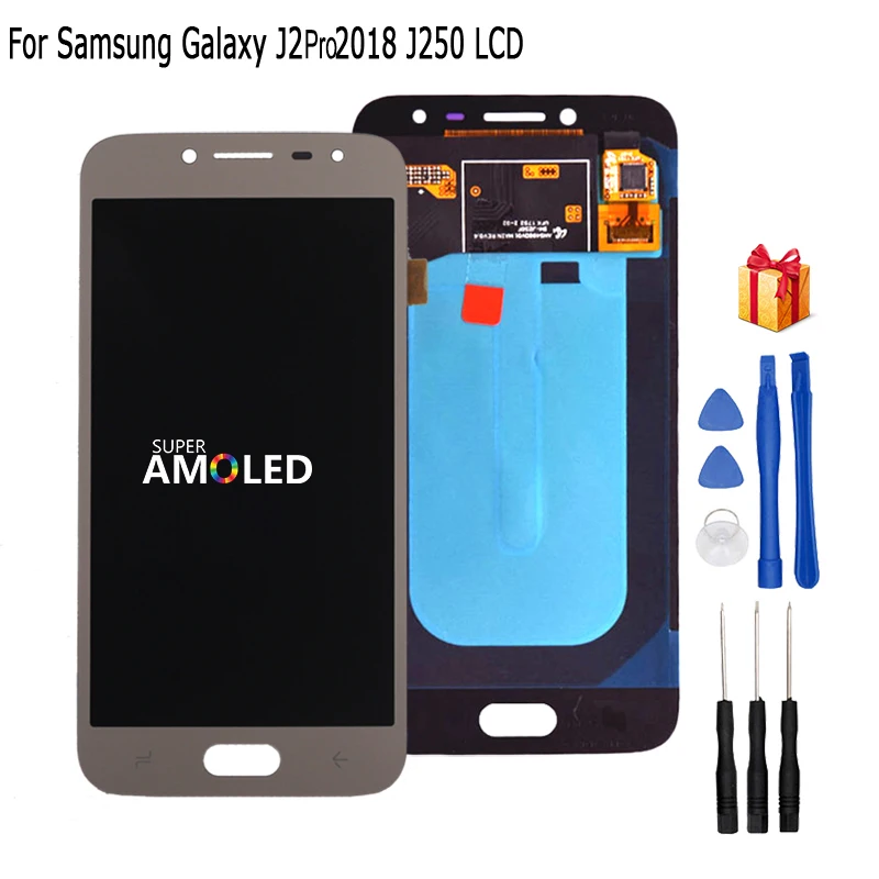ЖК дисплей Amoled для Samsung Galaxy J2 pro 2018 J250 J250F сенсорный экран дигитайзер в сборе