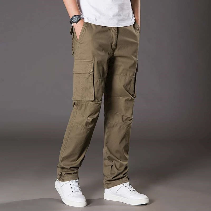 Брюки-карго мужские повседневные хлопковый комбинезон свободные тактические