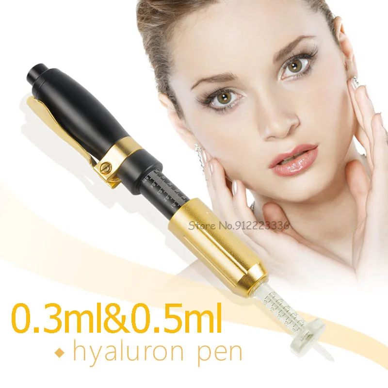 

New 2 In 1high Pressure Hyaluronic Acid Pen High Density Metal For Anti Wrinkle Lip Injection Hyaluron Gun Atomizer Hyaluron Pen