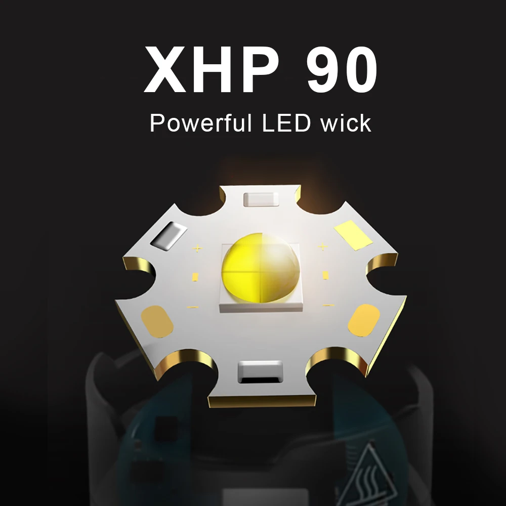Самый мощный светодиодный фонарик XHP90 с зарядкой от USB Тактический Xhp70 18650 26650 Xhp50
