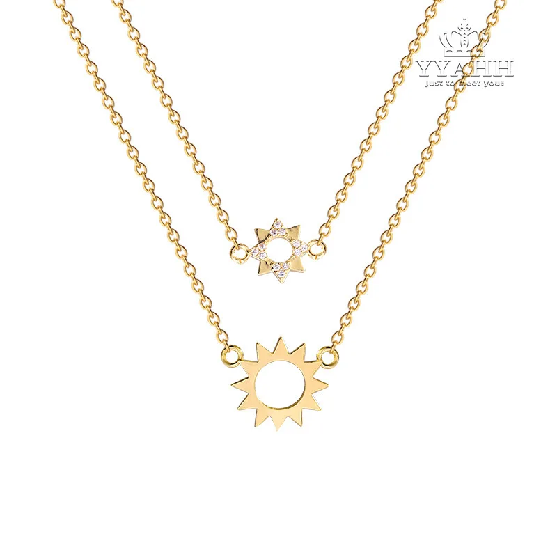 

The Factory Is Now Making Titanium Steel Series, Gold Roman Numeral Necklaces, Necklaces Autumn and Winter Sweater Chains