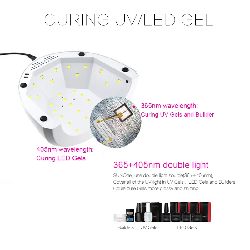 

48W SUN Colorful One LED Manicure Lamp Dryer, Used For Curing UV Gel Varnish Tool, With Sensor LCD Display Screen