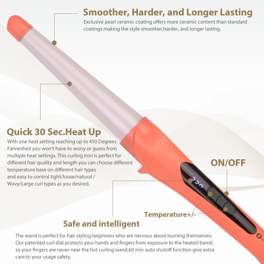 

коралловые керамические жемчужные конусные щипцы Бигуди для волос, плойка для завивки волос гафре для волос