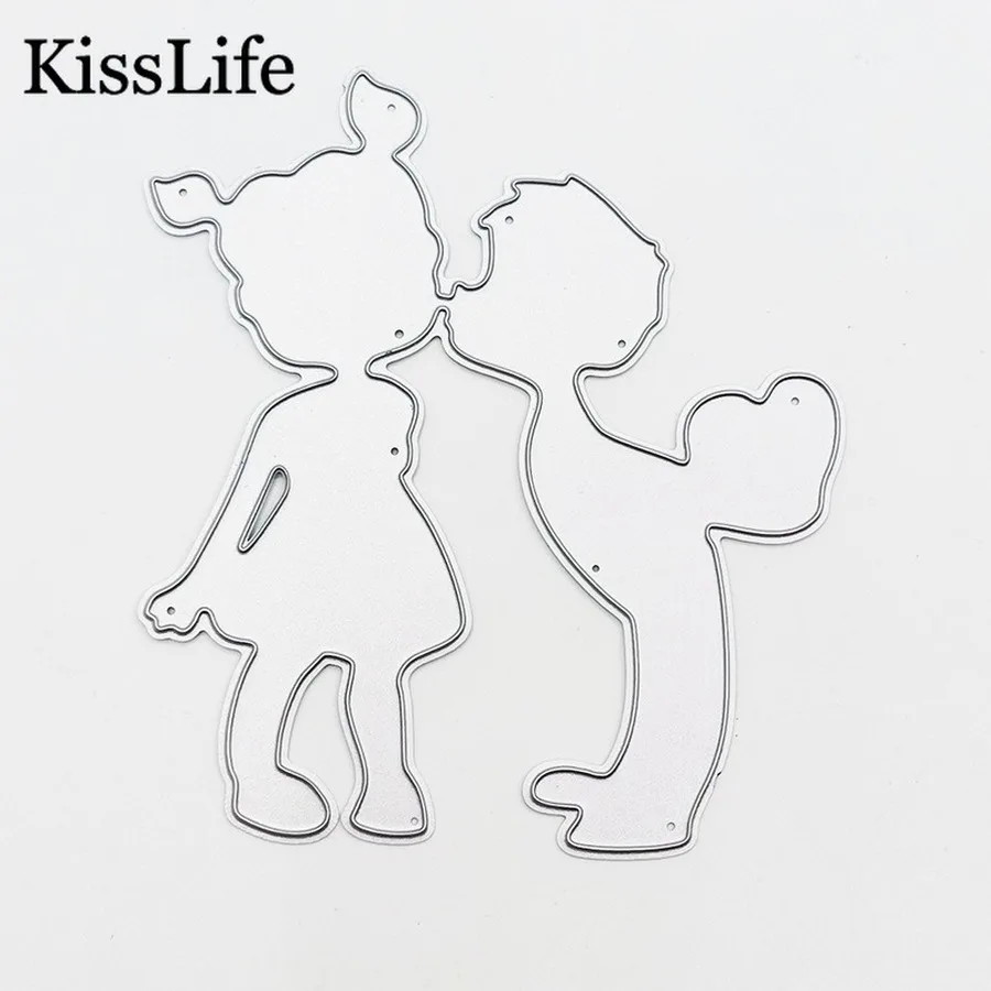 2020 New Love Couple Kissing Heart Metal Cutting Dies Alinacraft Die Cuts for Scrapbooking Card Making Valentine's Day | Дом и сад