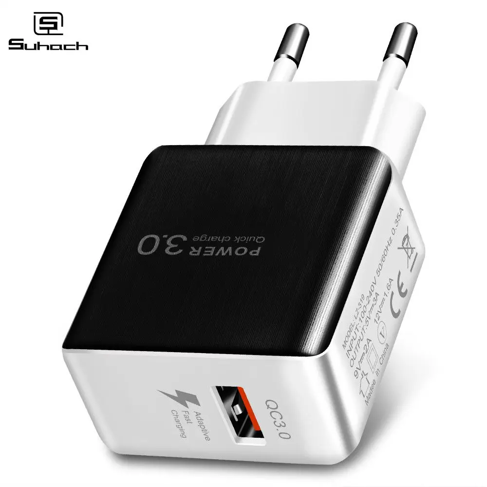 Suhach Quick Charge 3 0 USB зарядное устройство QC3.0 QC Turbo быстрое для путешествий в ЕС