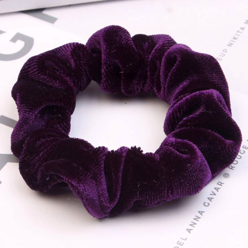 10pcs Accessories Scrunchies Solid Lightweight Hair Ties Gift Travel Elastic Daily Artificial Velvet Wide Women Girls Decoration | Красота и