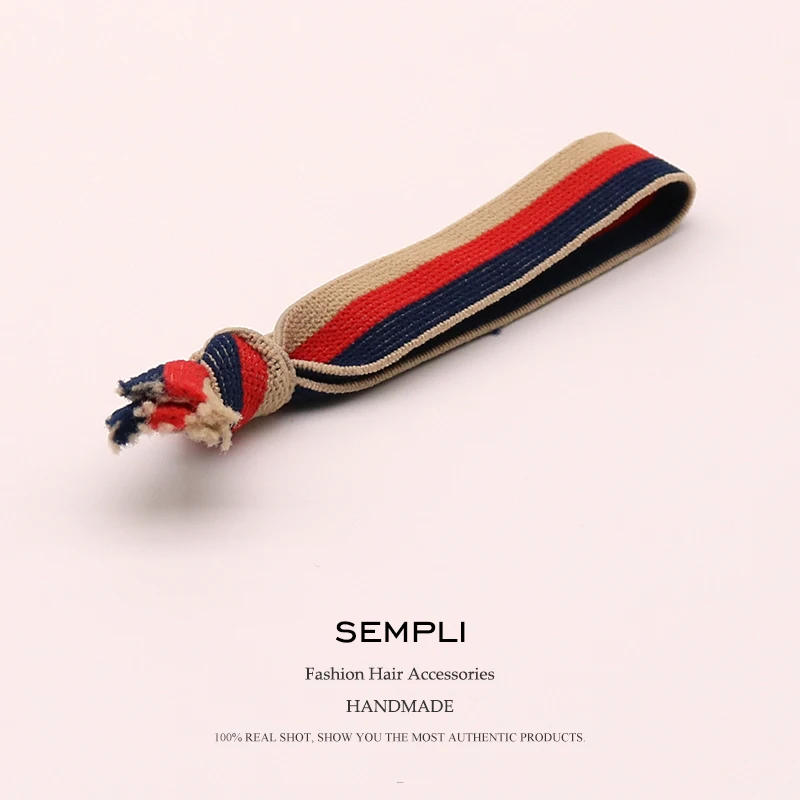 

Sempli 100% Nylon Patchwork High Elastic Rubber Bands for Women's Scrunchie velve hair bands for baby girls Headwear Accessories