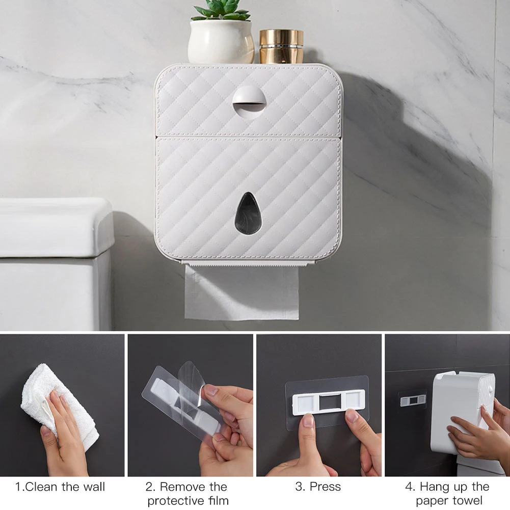 Держатель для рулона унитаза водонепроницаемый настенный держатель чехол туба