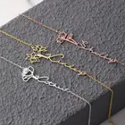 Ожерелье из нержавеющей стали с изящными именами и буквами