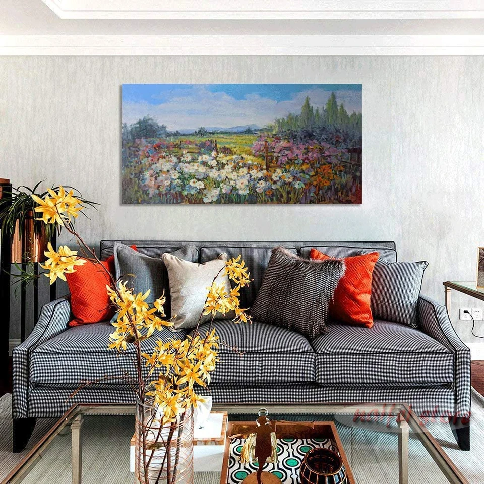 

5d Diamond Painting Colorful Daisy White Flower Pastoral Picture 3d Diy Full Square Round Diamond Embroidery Cross Stitch Kits,