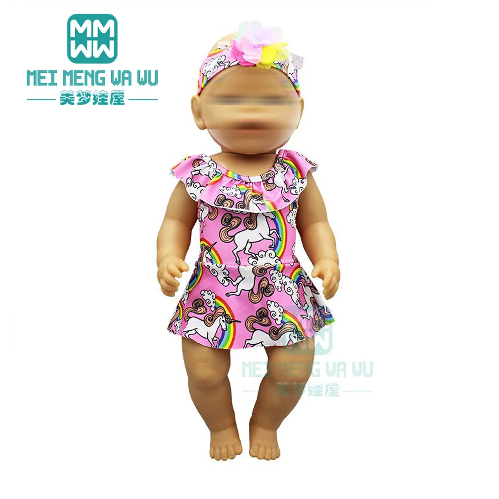 Детская Одежда для куклы 43 см аксессуары кукол новорожденных синяя плюс