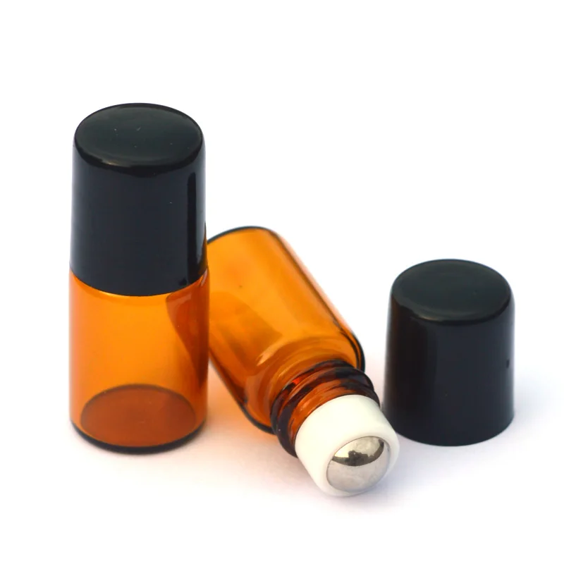 20pcs Empty Amber 1ml 2ml 3ml 5ml Roll Glass Bottles for Essential Oils Roll-on Refillable Perfume Bottle Deodorant Containers | Красота и
