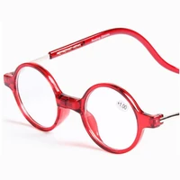 2021 hanging neck magnetic reading glasses men women folding tr90 stylish portable reader spectacles diopter 1 0 to 4 0