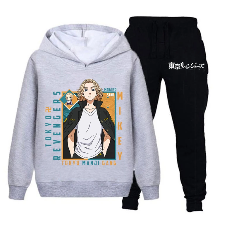 Children Clothing SetsBoy Tokyo Revengers Anime Hoodies+pants Set Children Hoodies Tops Kids Sport Children's Hoodies Suits