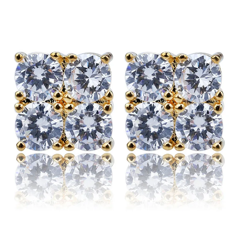 Ювелирные изделия в стиле панк-рок хип-хоп женские и мужские модные квадратные