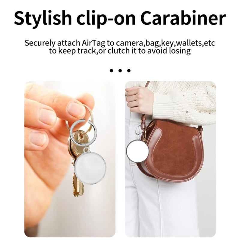 

Durable Protective Cover Soft Transparent Case Shell Location Tracker Protector for AirTags Bluetooth Tracker Accessories