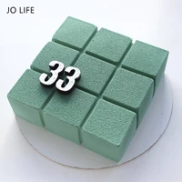 jo life 9holes cavities square mousse cake mold decoration tool ice cream cube dessert baking pastry mould tools