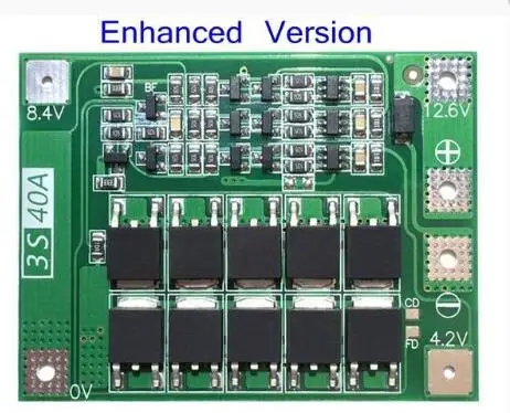 3S 40A 18650 литий ионная батарея зарядное устройство Защитная плата Pcb Bms для