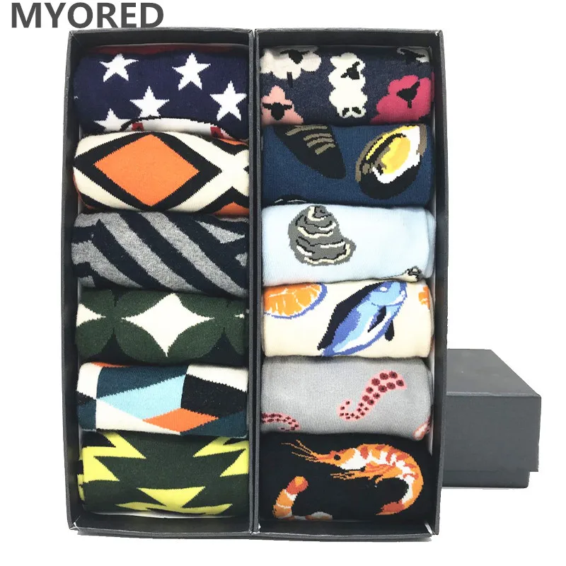 MYORED 12 пара/лот Новинка для мужчин Красочная любовь звезда бриллиант платье из