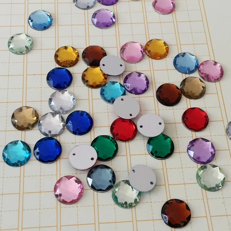 100 шт. восьмиугольные Акриловые зажимы для шитья круглые или двойные отверстия