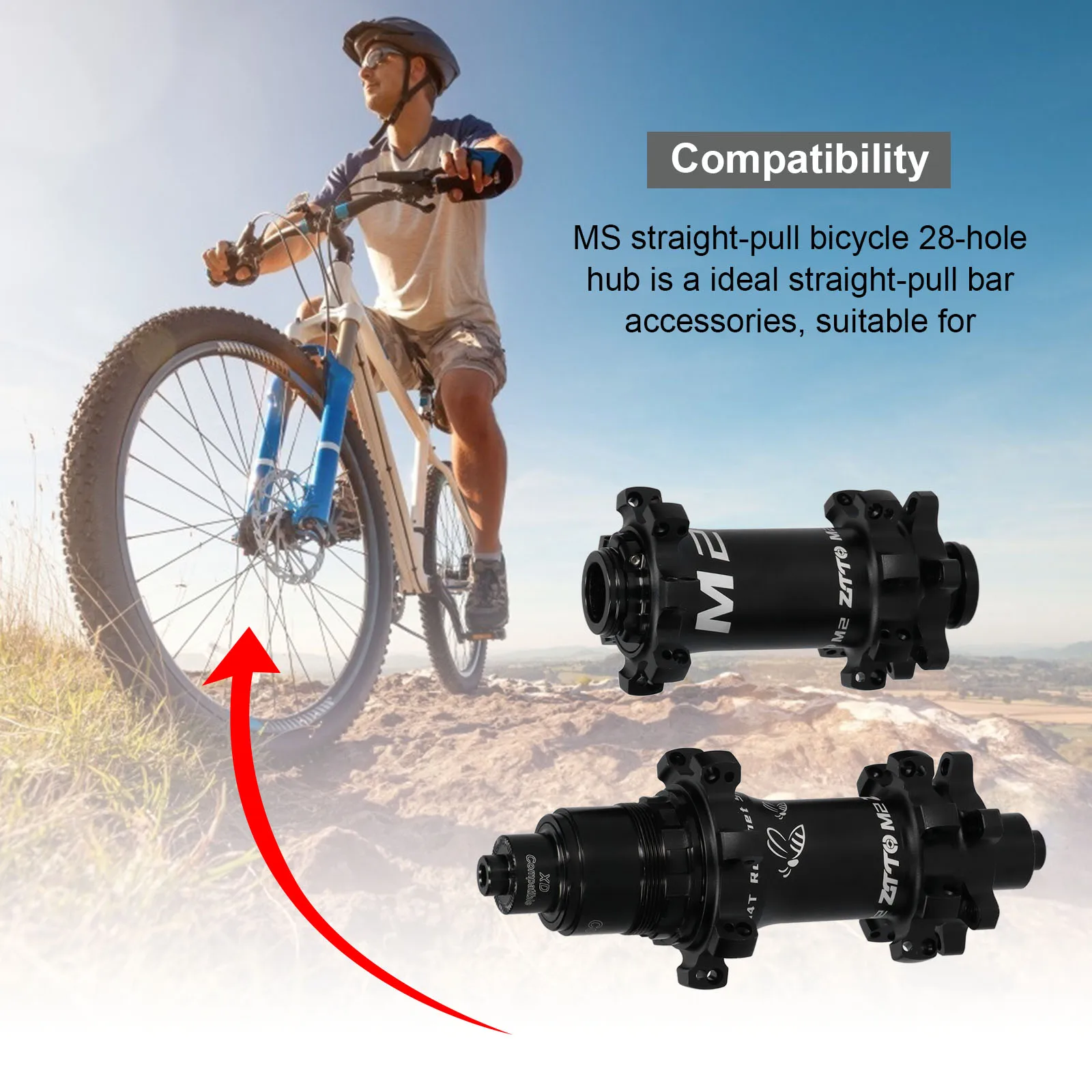 

M2 MTB 28 отверстий Выдвижная втулка Ультралегкая система 54T для 12-скоростной велосипедной втулки велосипедные аксессуары высокая скорость ск...
