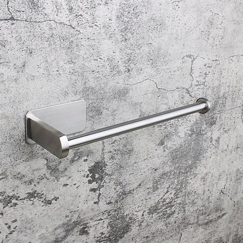 

Self Adhesive Toilet Paper Holder For Bathroom Stick On Wall Stainless Steel Kitchen Bathroom Paper Towel Household Accessories
