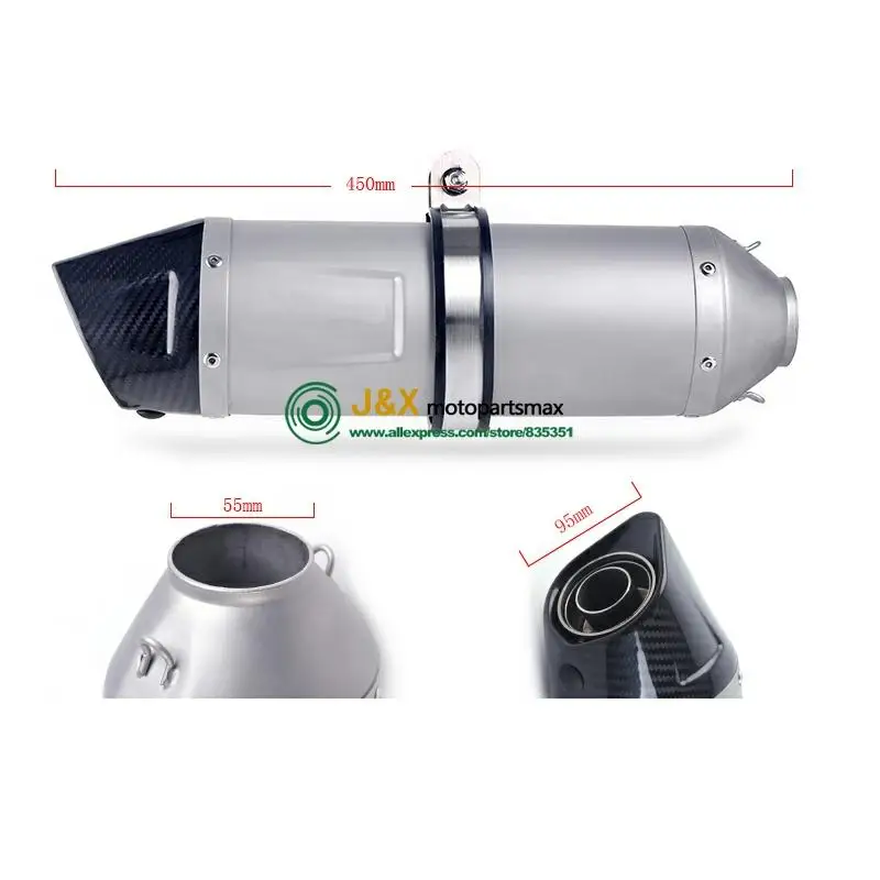 

Motorcycle Full system Exhaust Muffler Escape Slip On For Yamaha R6 YZF-R6 2006-2014 Middle Link Pipe With DB-KILLER