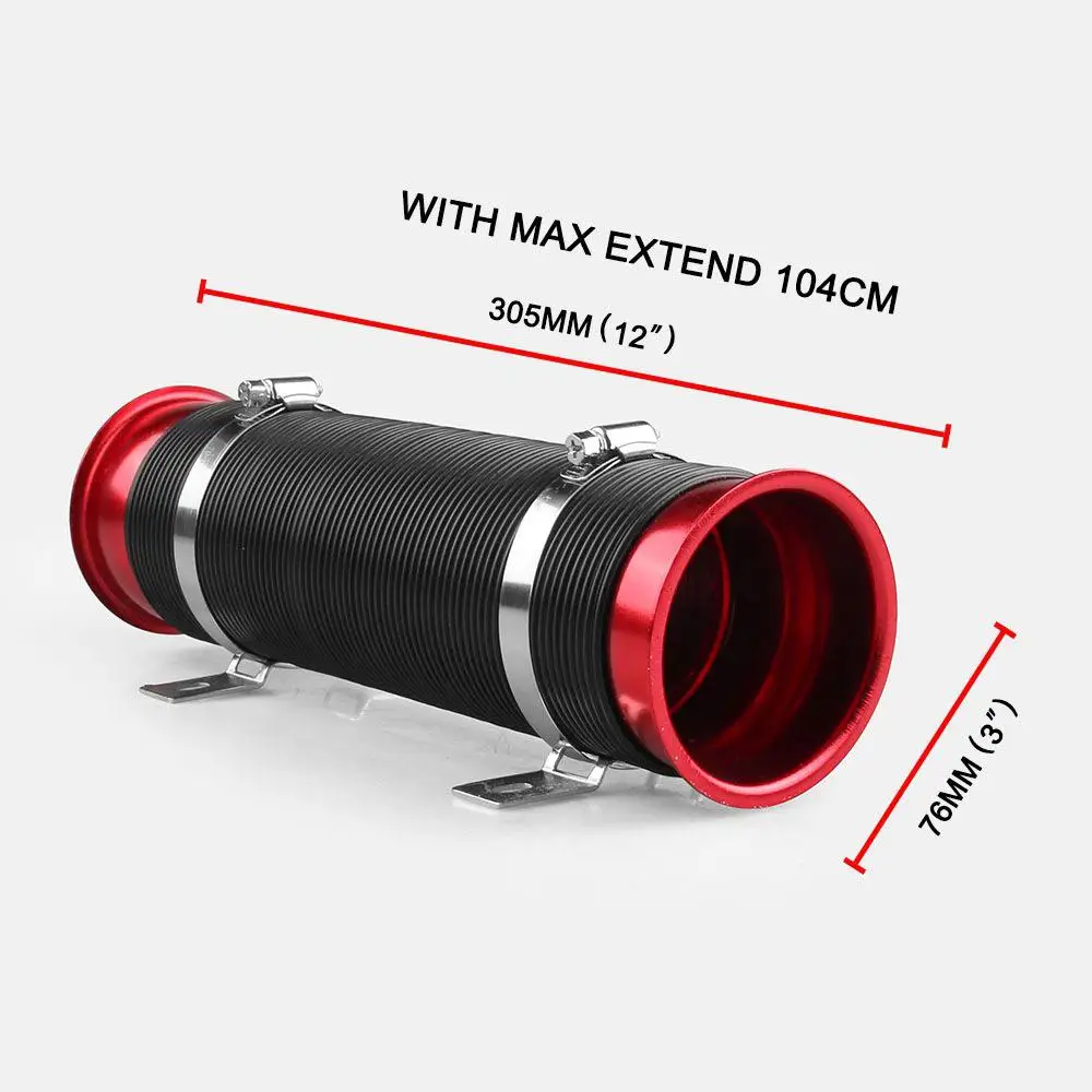 

3inch Car Multi Flexible Intake Pipe Air Smart Inlet Telescopic Tube