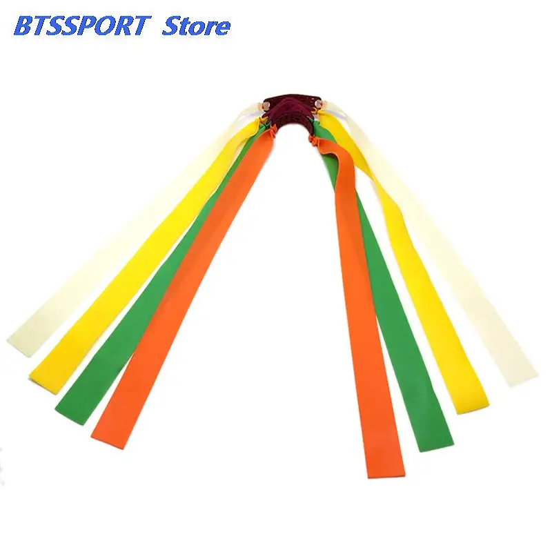 1 шт. Рогатка Резиновая лента из натурального латекса желтая катапульта плоская