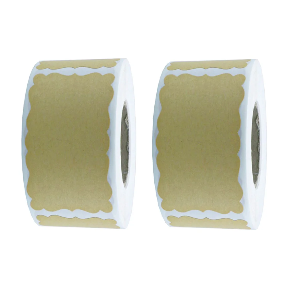 

500pcs/ 2 Rolls Kraft Paper Envelope Sealing Stickers Wrapping Sealing Stickers