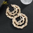 Персонализированные серьги с именем из бамбука, золотые, из нержавеющей стали, сексуальные украшения для женщин, подарок в БАМБУКОВОМ стиле