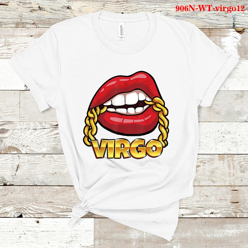

VIRGO Printed T-shirt Red Lips Women's Graphic T-Shirts Short Sleeve Blouses and Shirts Summer Tops Female Tees Harajuku Clothes