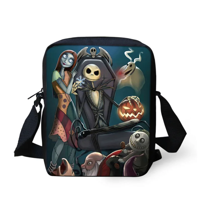 ELVISWORDS Jack Skellington женские сумки мессенджеры Кошмар перед Рождеством через плечо