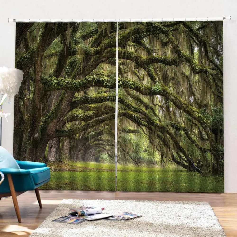 Занавески с 3D фотопечатью на заказ большие 3d затемняющие шторы изображением