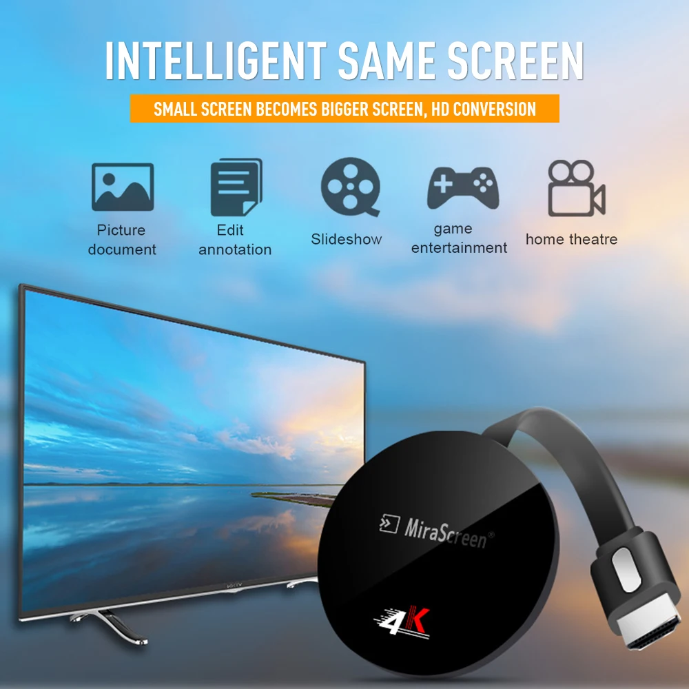 Mirascreen G7 PLUS ТВ Стик 4K видео донгл стример для TV Dongles беспроводной цифровой HDMI